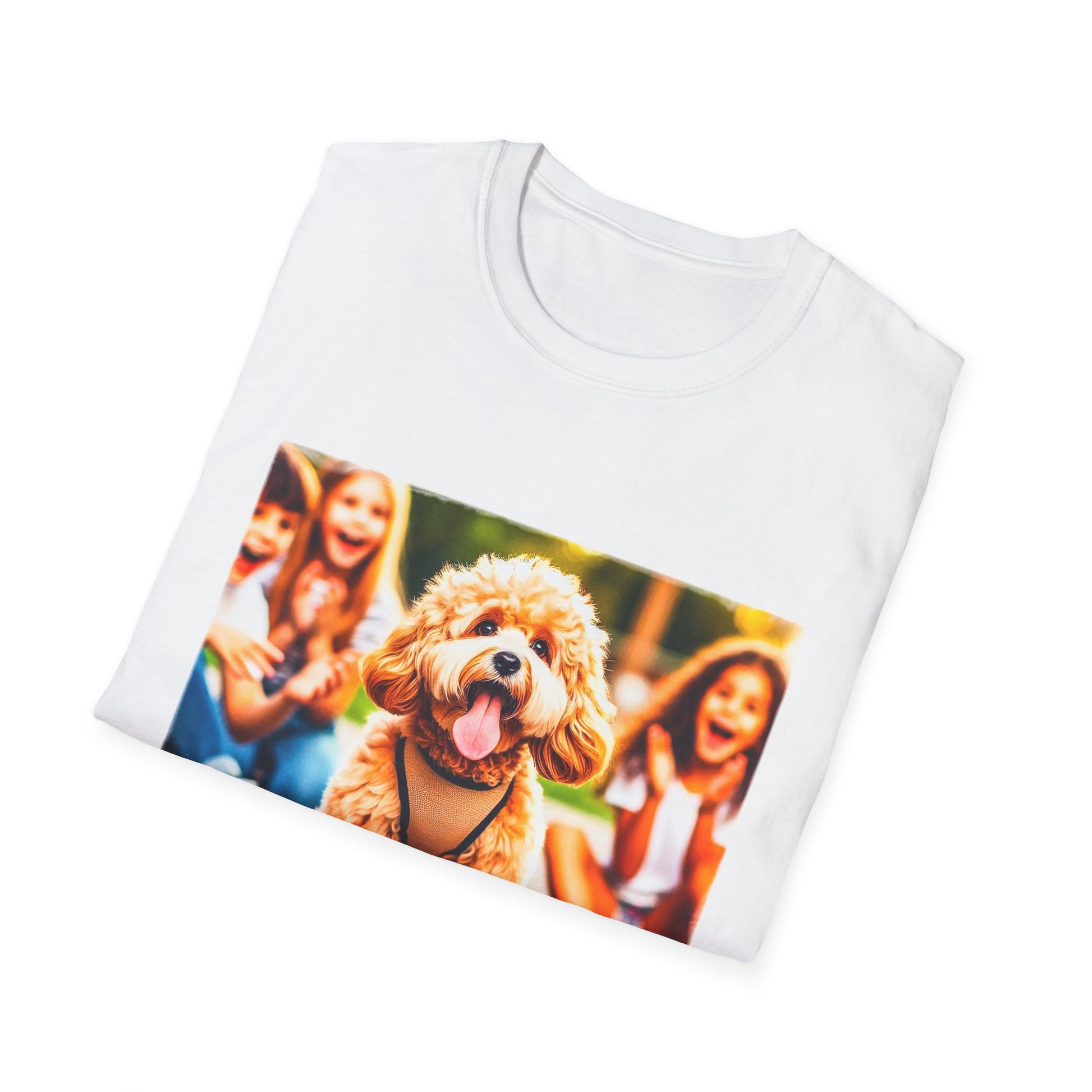 CockerPoo happy riding t shirt T-Shirt Printify