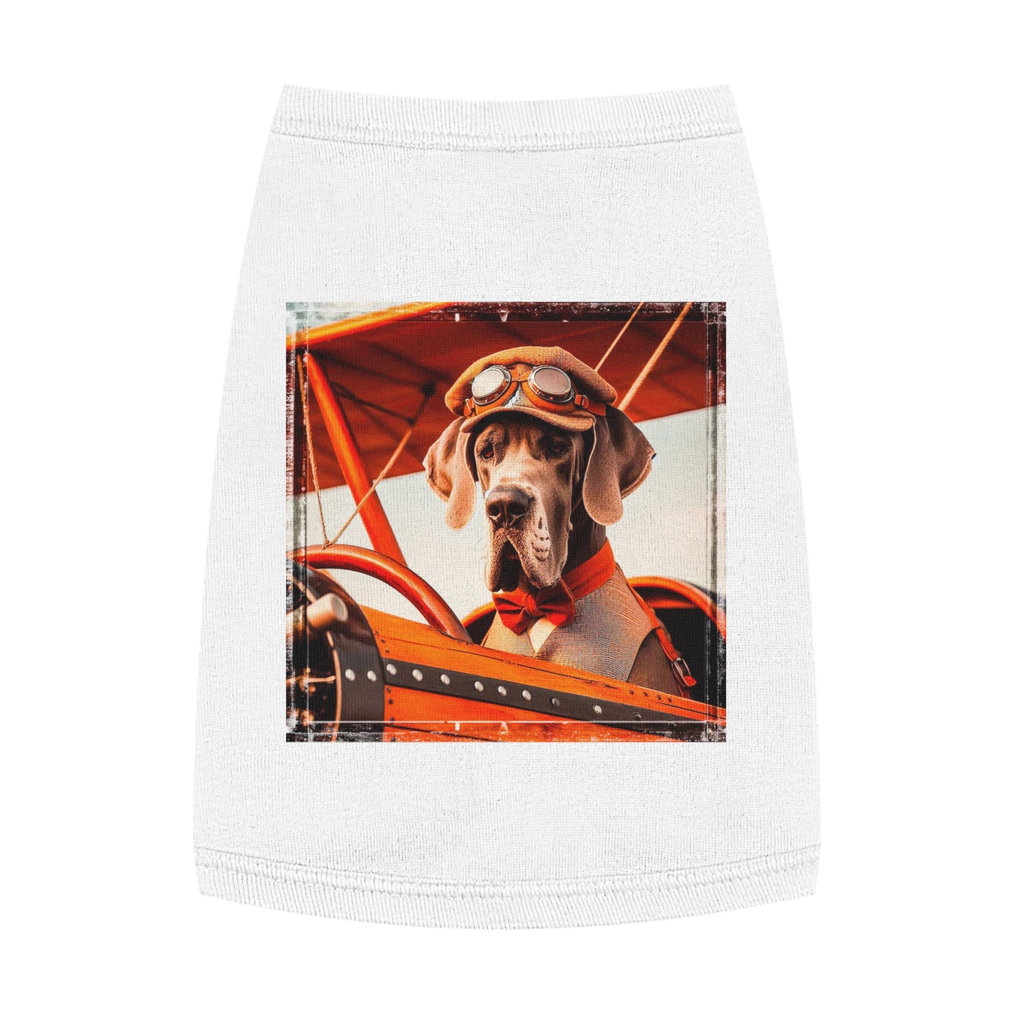 Pet Tank Top Great Dane Pets Printify M White 