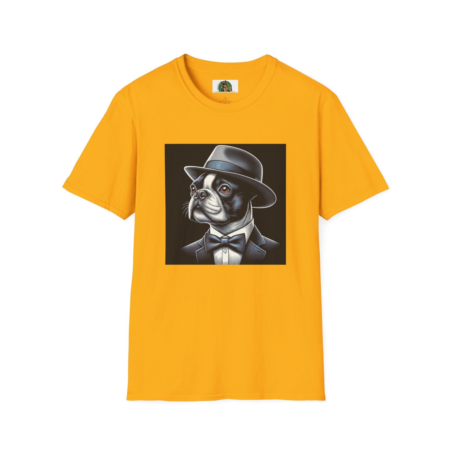 Boston Terrier T-Shirt Printify S Gold 