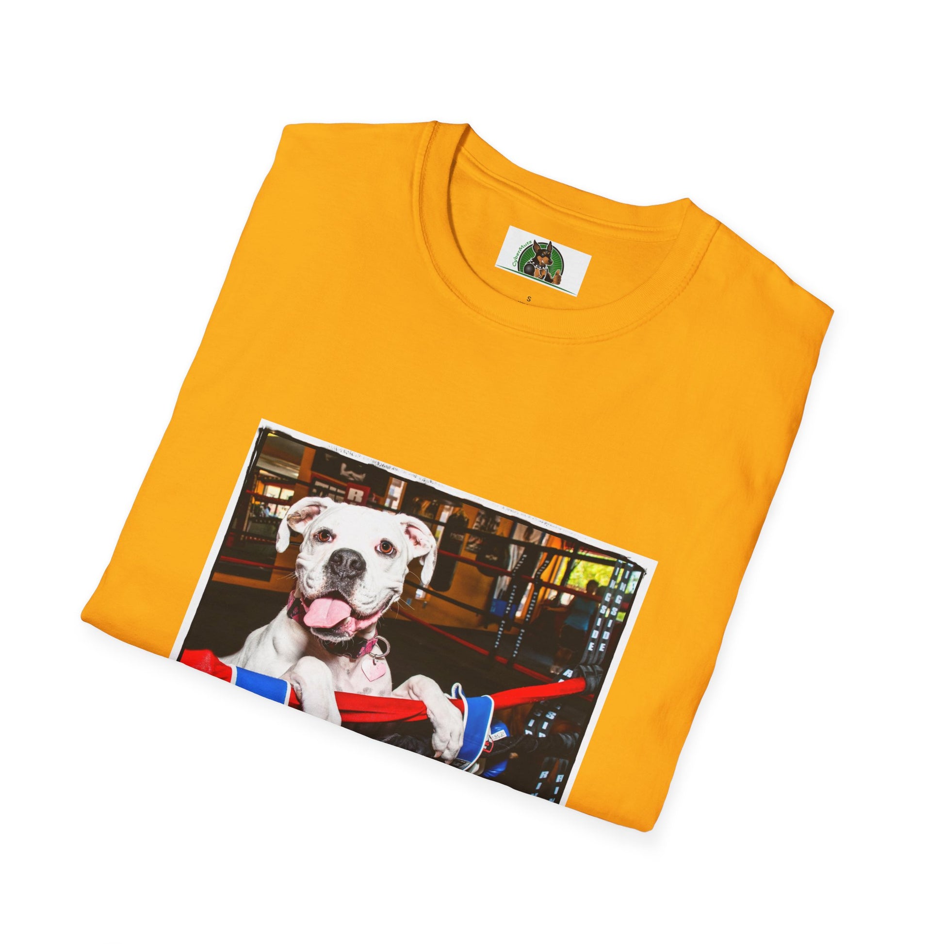 Boxer Dog In Boxing Ring Shirt T-Shirt Printify   