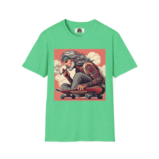 Wacky SkaterMon T-Shirt Printify Heather Irish Green S 