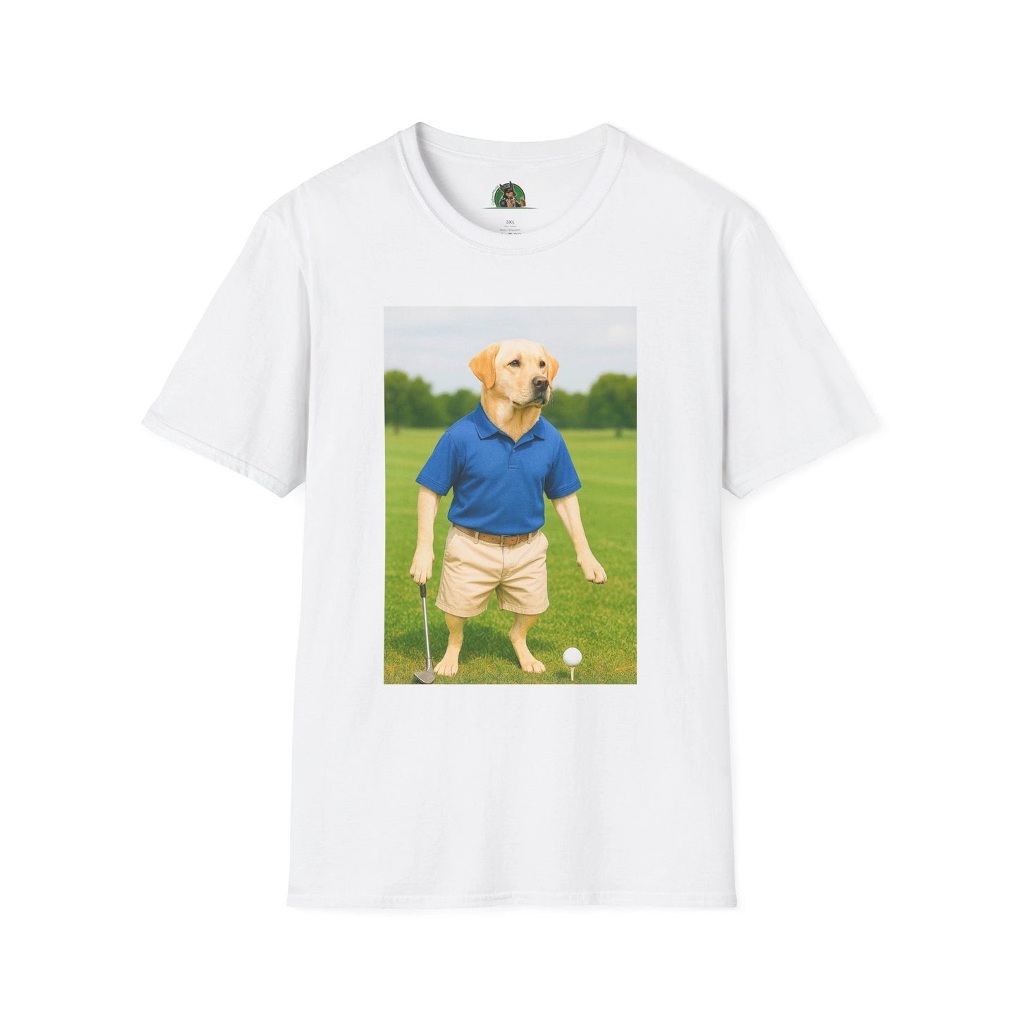Labrador Retriever Golf T-Shirt — Sports Dog Tee for Dog Lovers T-Shirt Printify White S
