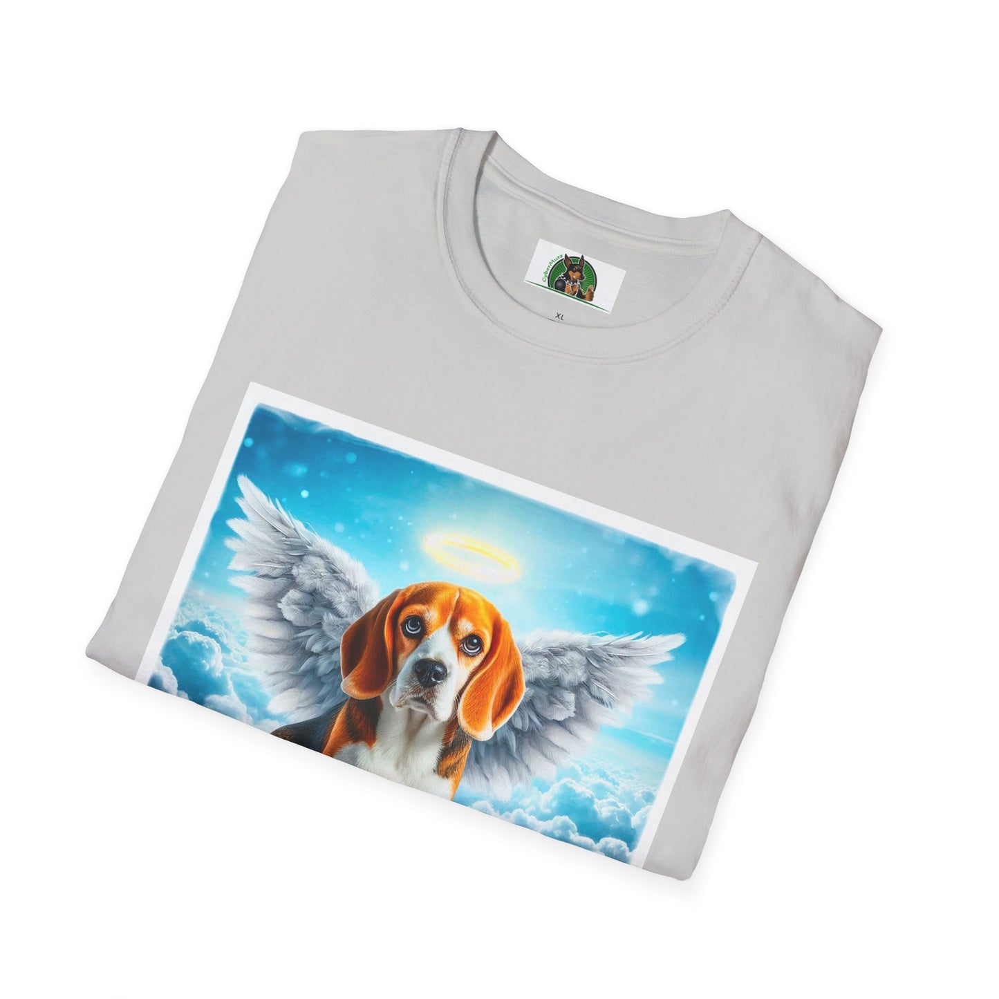 Beagle Angel in Cloud T-Shirt Printify   