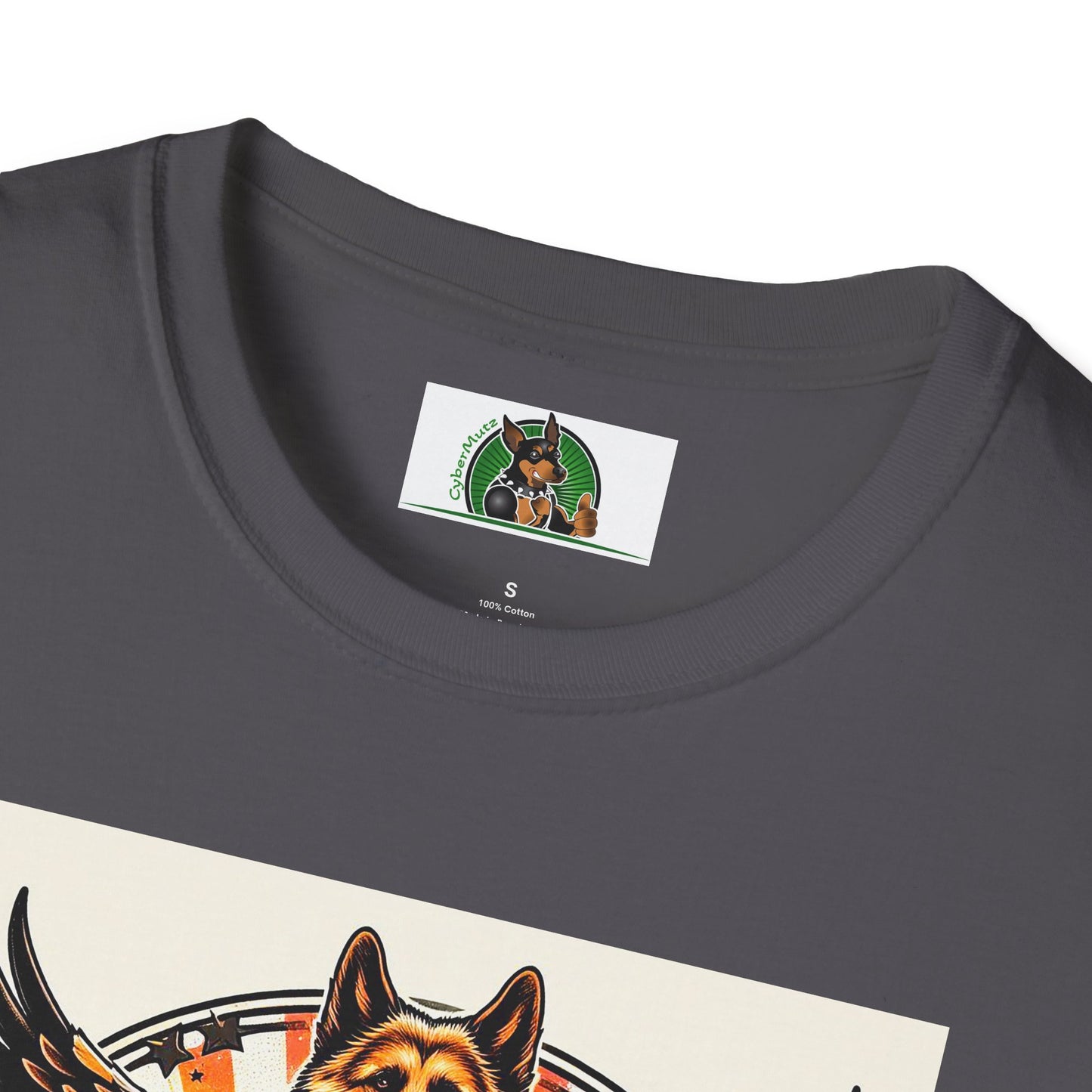 German Shepherd Angel bike riding T-Shirt Printify