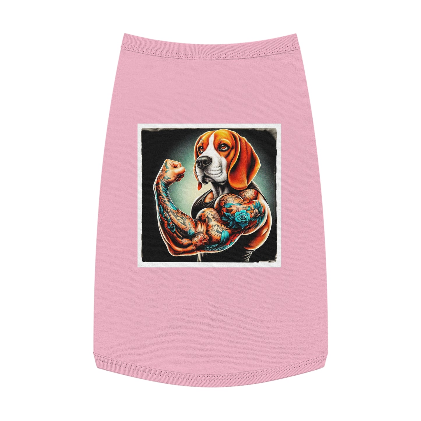 Pet Tank Top Beagle Flexing Pets Printify   