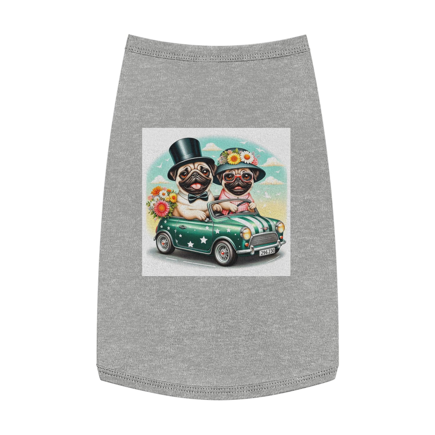 Wacky Pet Tank Top Pug Pets Printify L Heather 