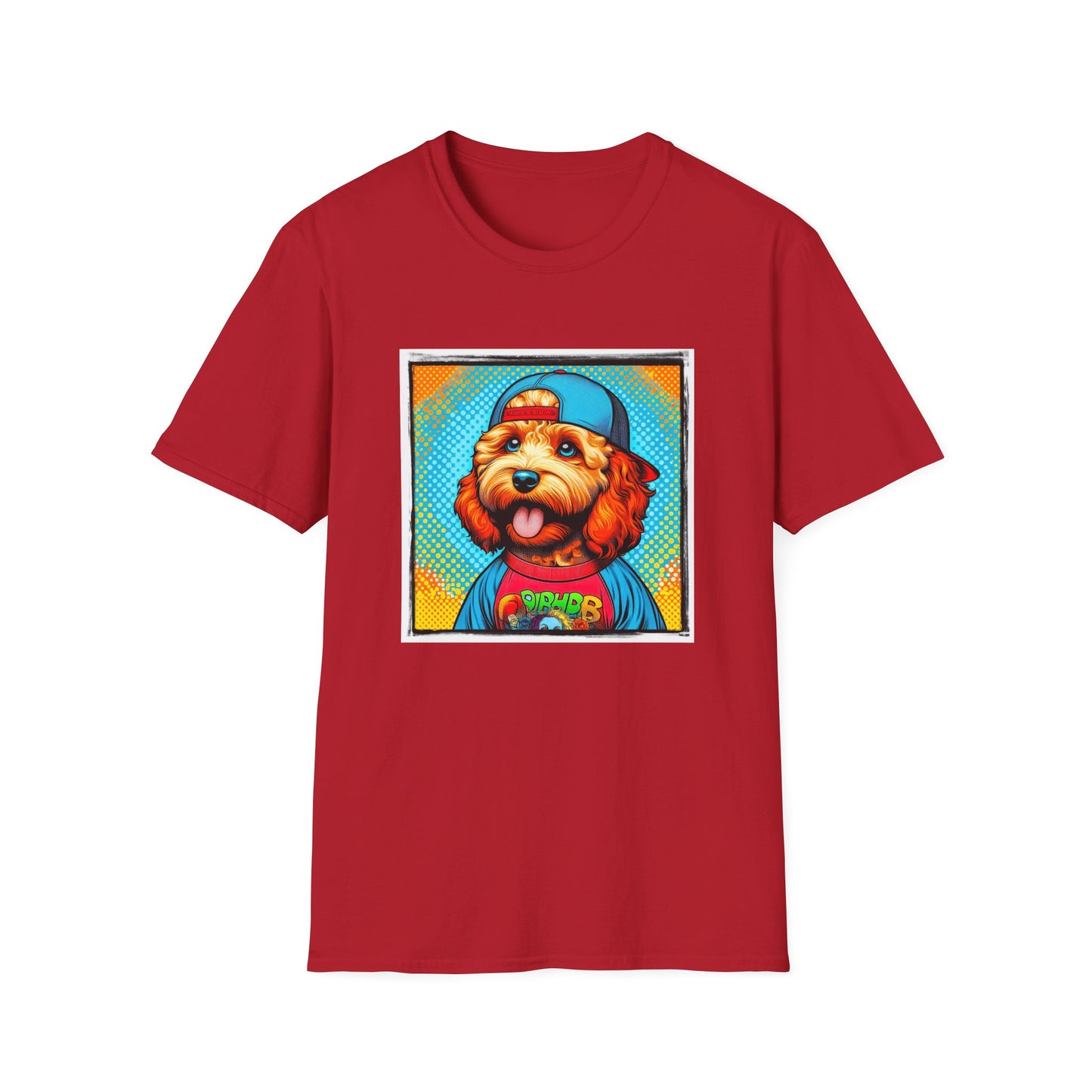 CockerPoo happy smiling t shirt T-Shirt Printify S Cherry Red