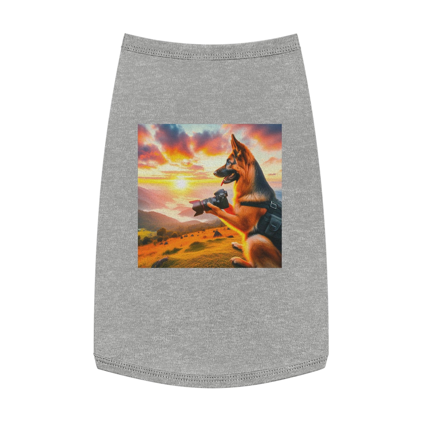 Pet Tank Top German Shepherd Pets Printify L Heather