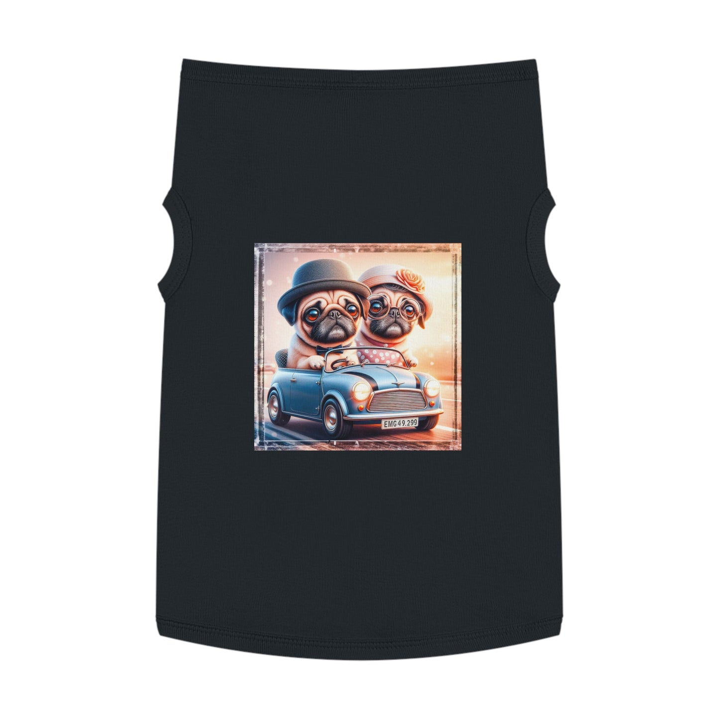 Wacky Pet Tank Top Pug Pets Printify XL Black 