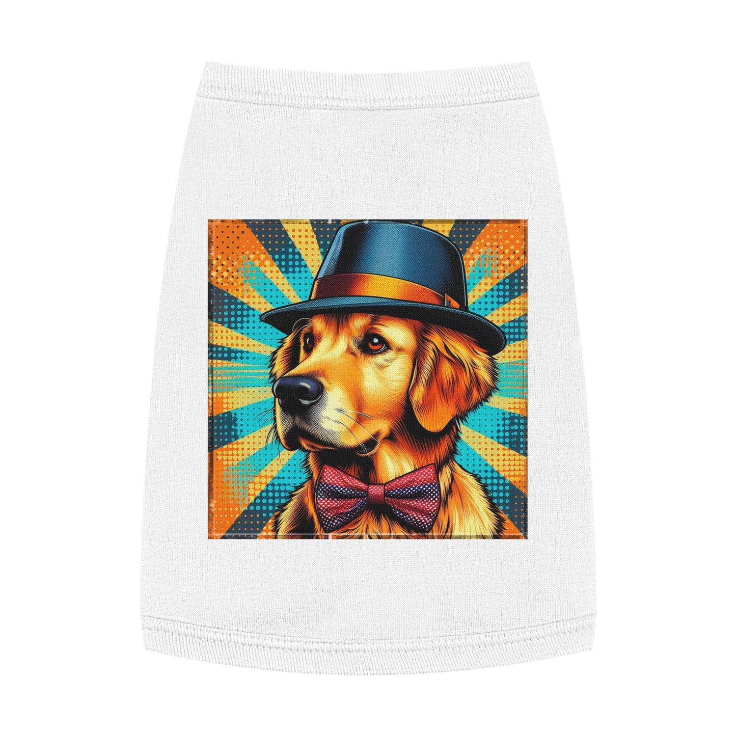 Golden Retriever pet tank top Pets Printify M White 