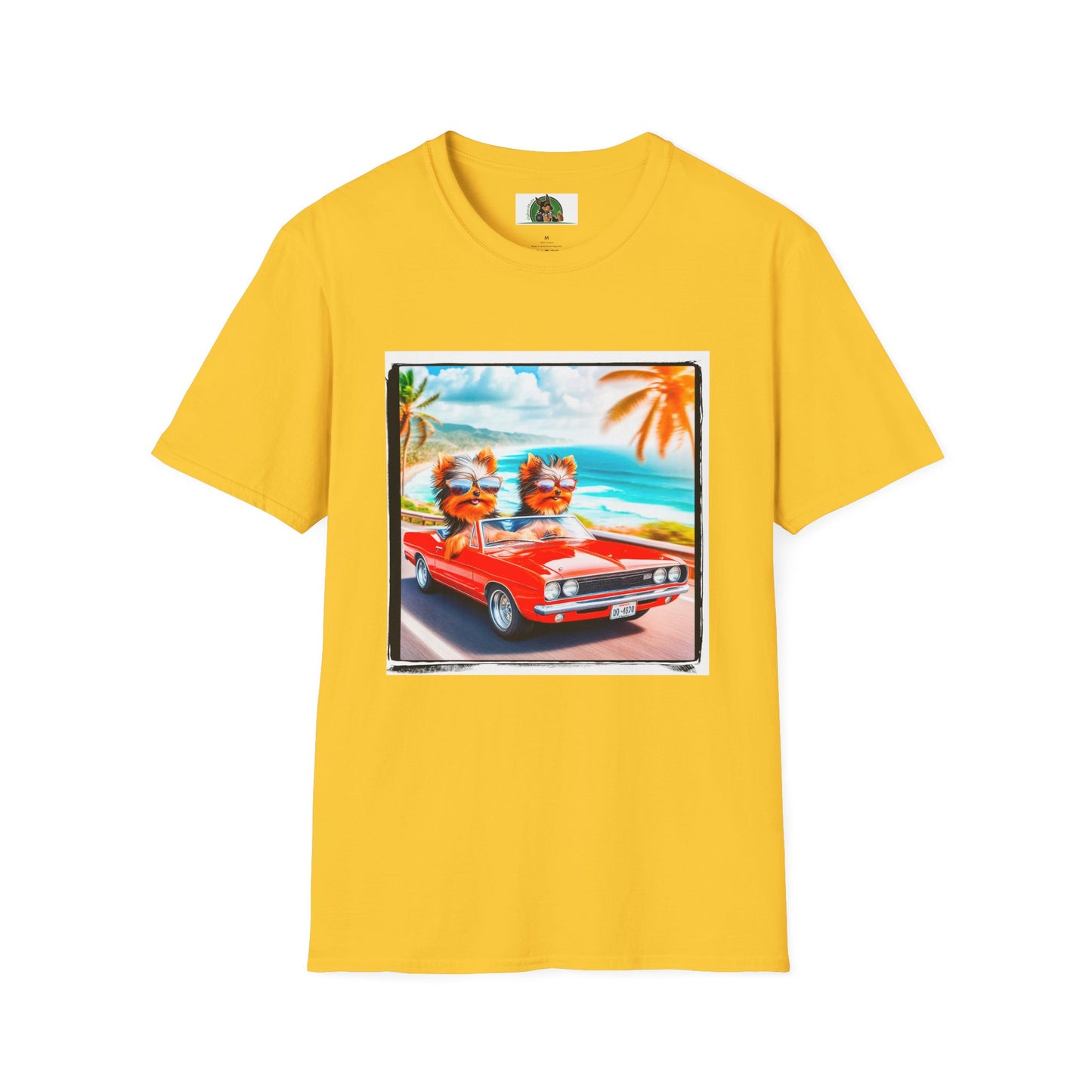 Yorkie beach cruising shirt T-Shirt Printify S Daisy