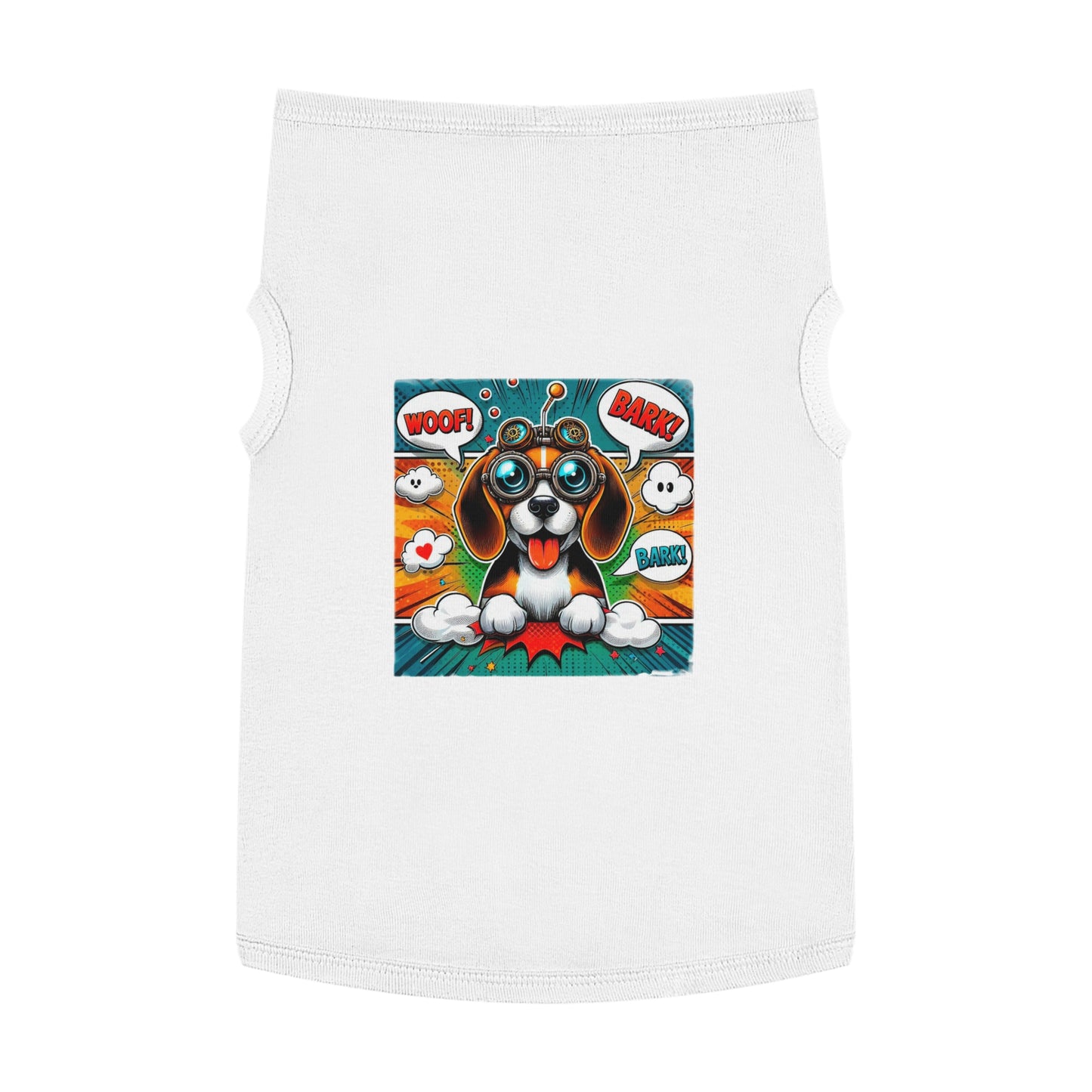 Pet Tank Top Wacky Beagle Steampunk Cartoon Dog Pets Printify   