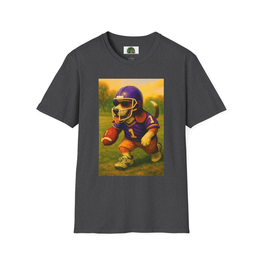 Sports Beagle Football T-Shirt T-Shirt Printify Dark Heather XS