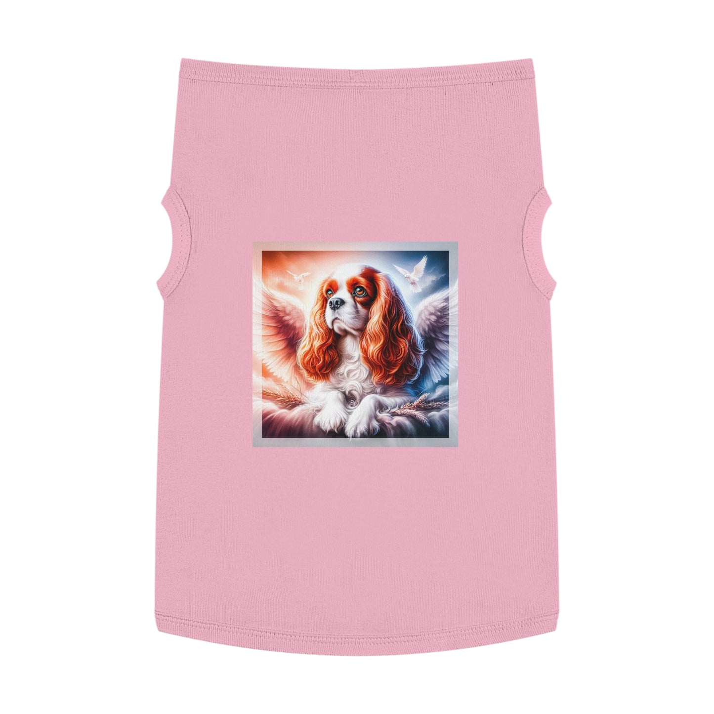 Pet Tank Top Cavalier King Charles Spaniel Angel Pets Printify XL Pink