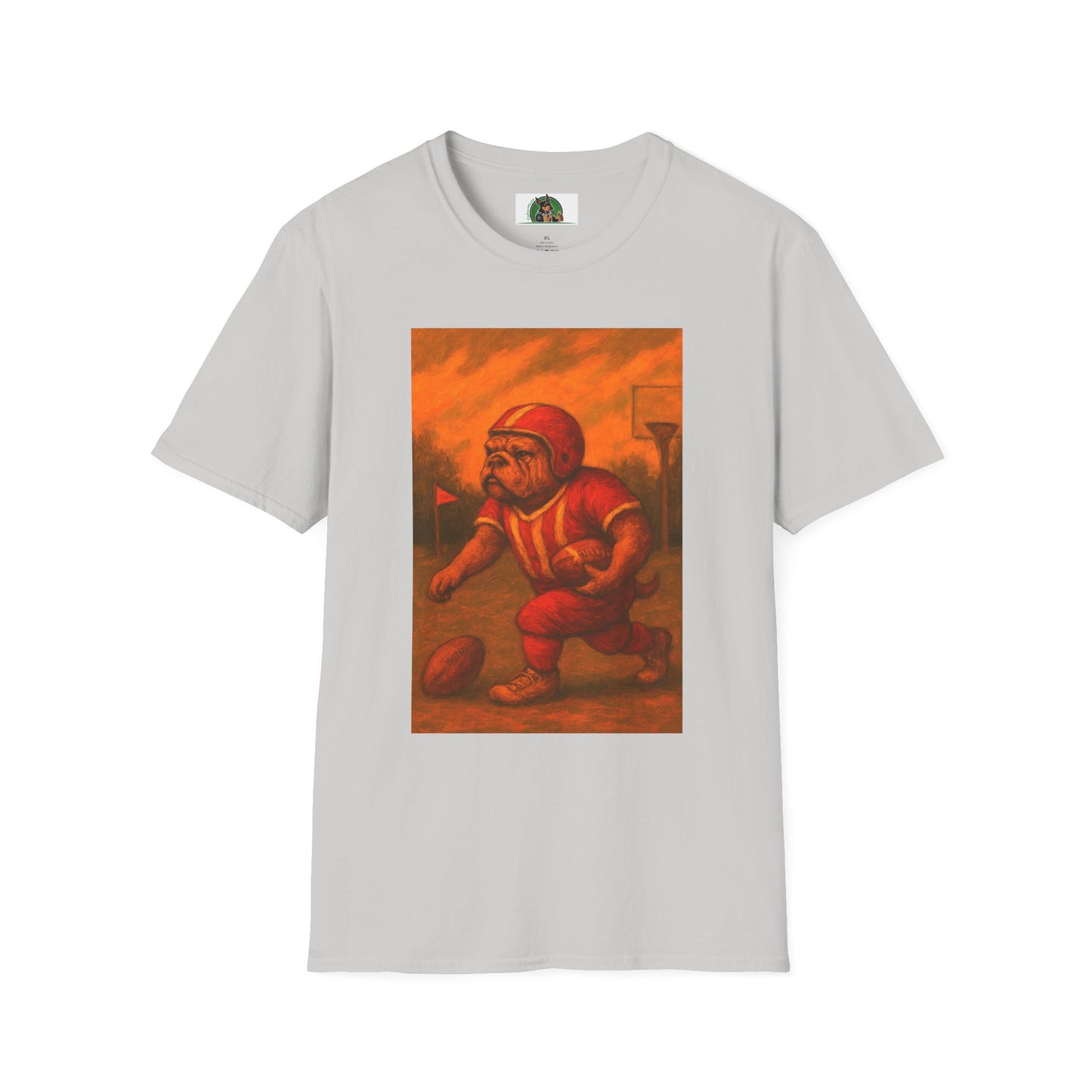 Bulldog Sports Football T-Shirt T-Shirt Printify Ice Grey S