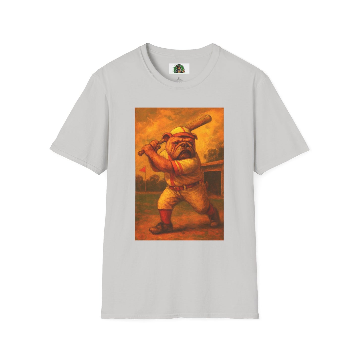 Bulldog Baseball T-Shirt - Unisex Sports Tee T-Shirt Printify Ice Grey S