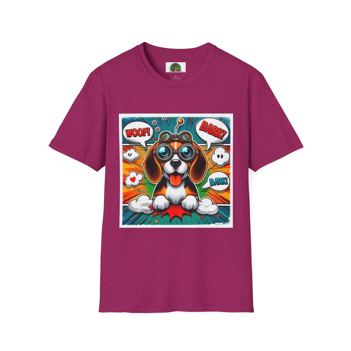 Wacky Beagle Cartoon Pop Art Dog T-Shirt Printify S Antique Heliconia 