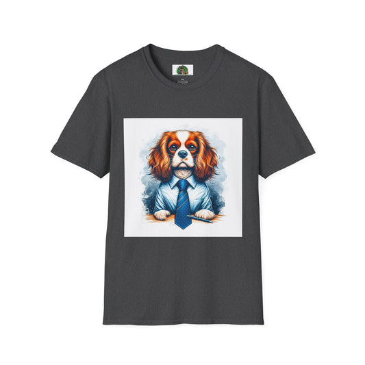 Cavalier King Charles Spaniel Business Dog TShirt T-Shirt Printify XS Dark Heather