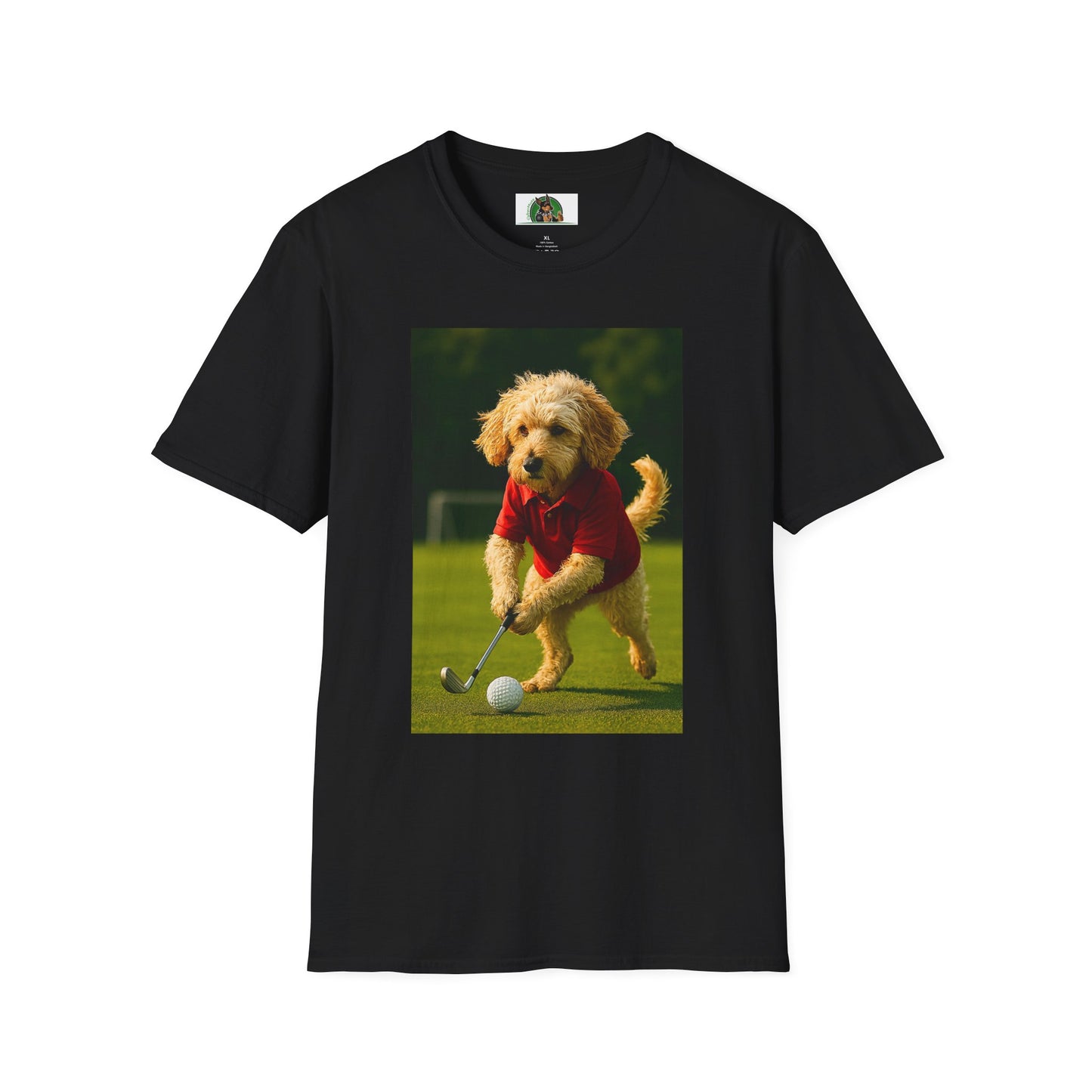 Sports Cockerpoo Golf T-Shirt T-Shirt Printify Black XS
