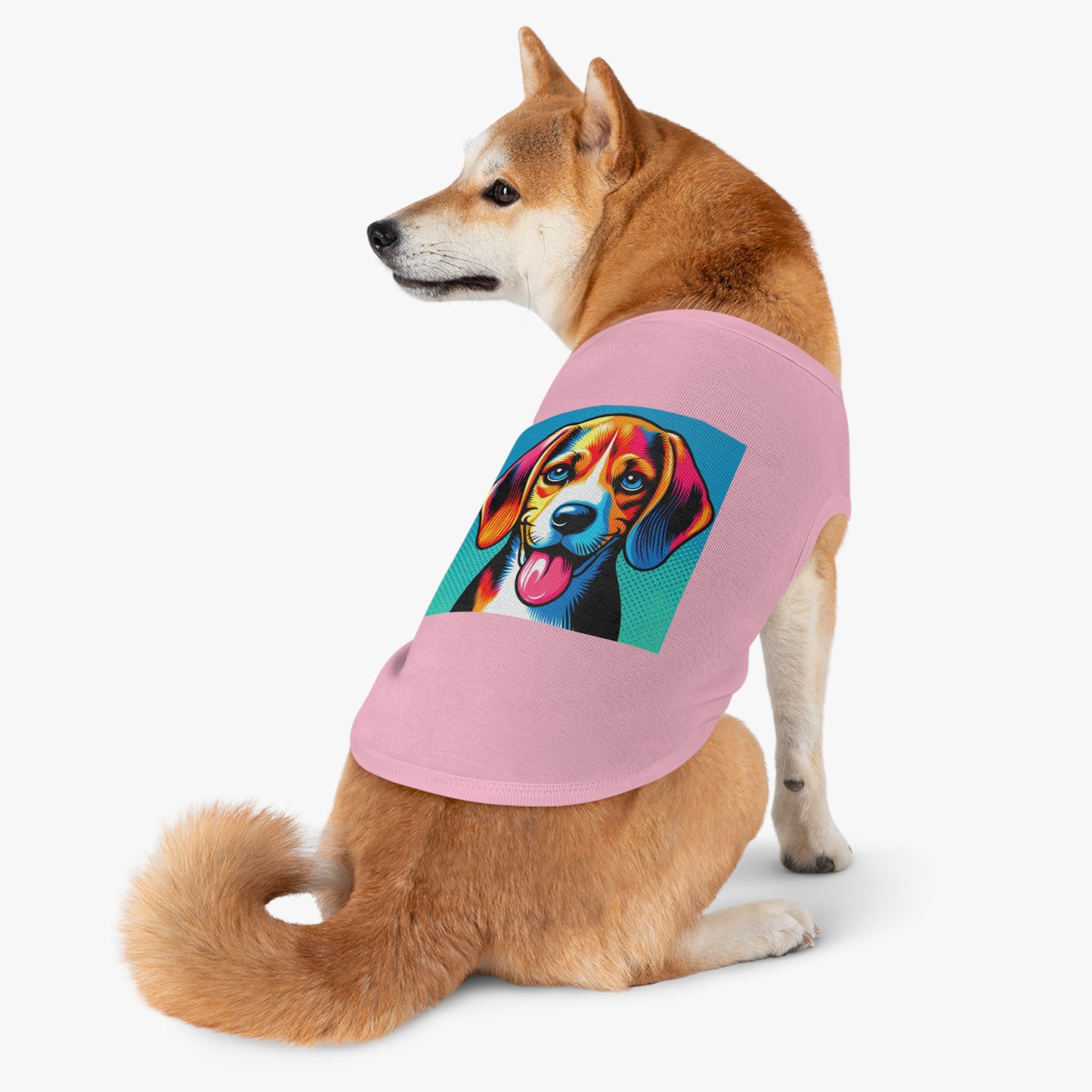 Pet Tank Top Beagle Colorful Dog Pets Printify   