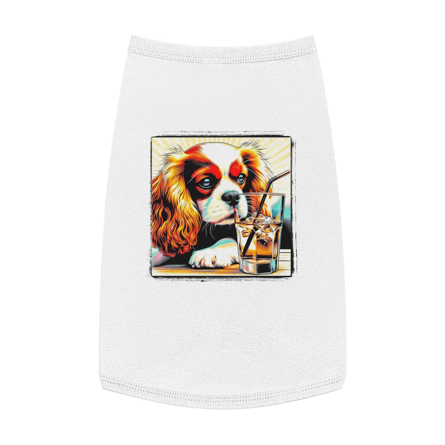 Pet Tank Top Cavalier King Charles Spaniel Pets Printify L White