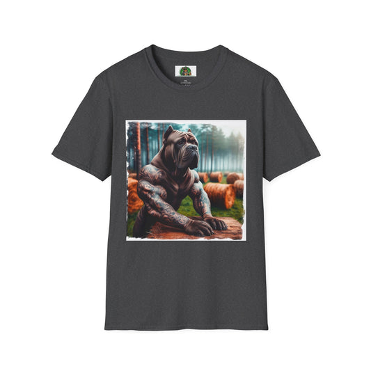 Cane Corso Muscle Dog In Field TShirt T-Shirt Printify XS Dark Heather