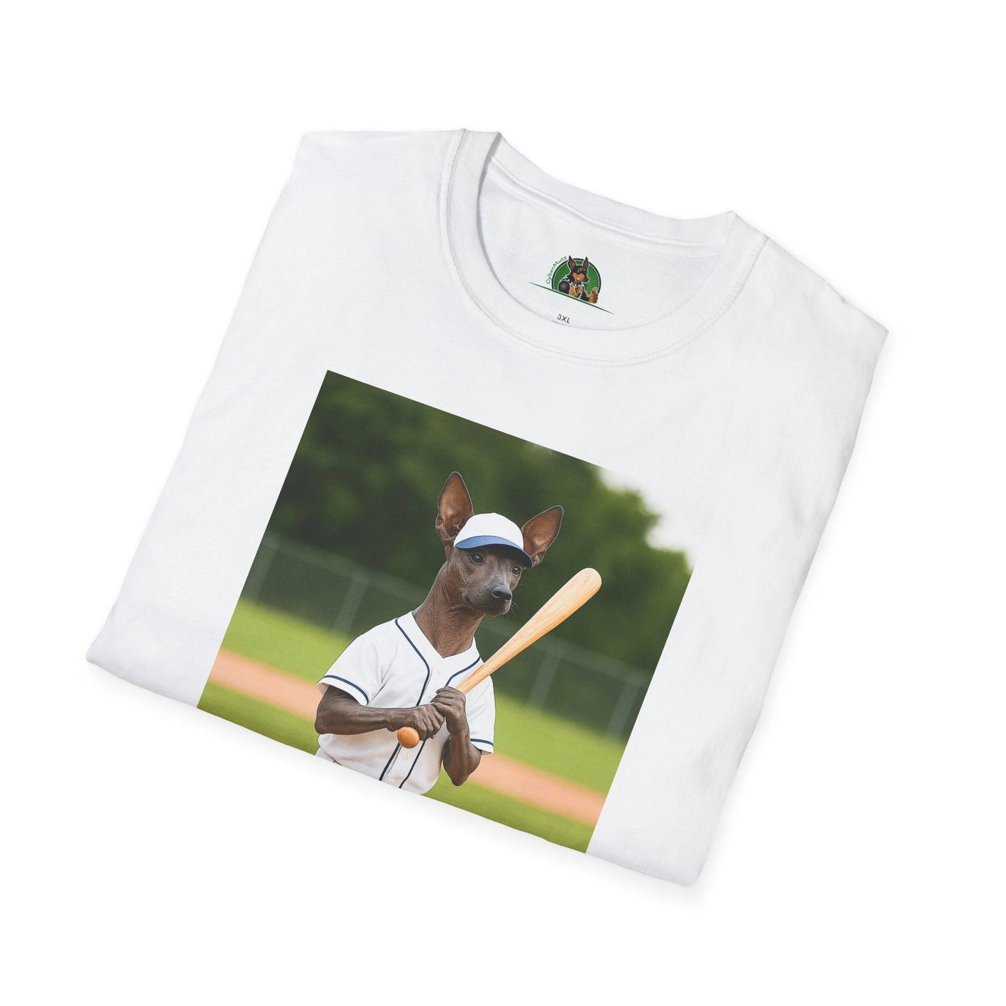 Mexican Hairless Dog Baseball Tee — Dog Lover Sports T-Shirt T-Shirt Printify