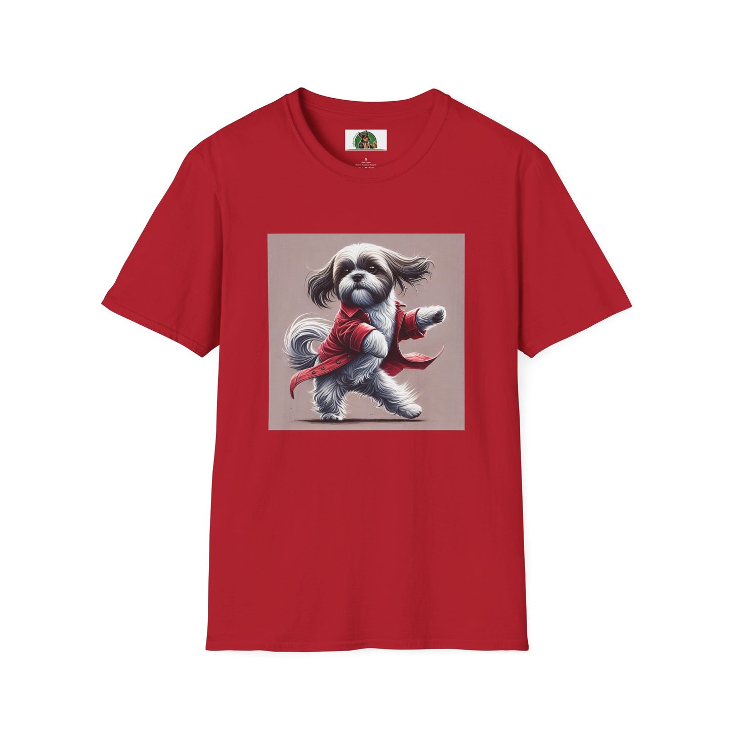 Dancing Shih Tzu T-Shirt T-Shirt Printify S Cherry Red