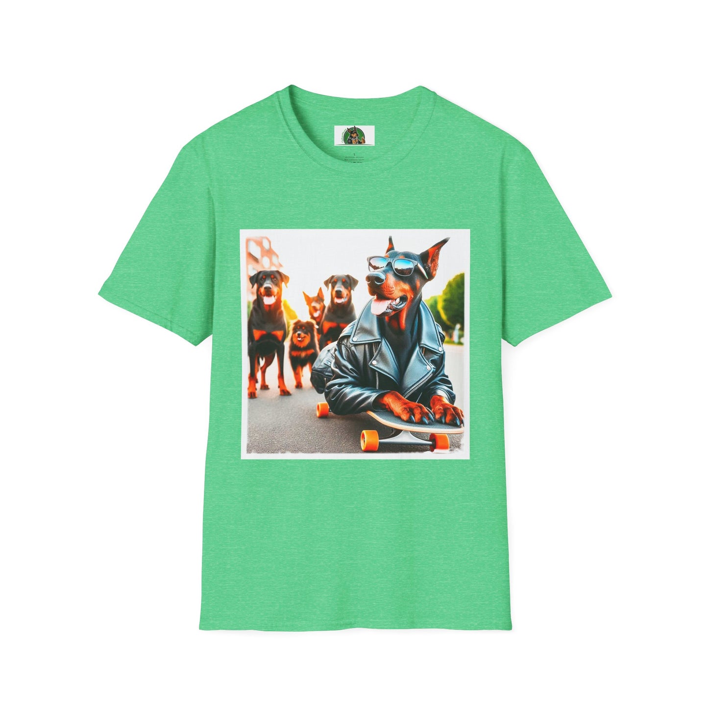 Doberman T-Shirt Printify S Heather Irish Green