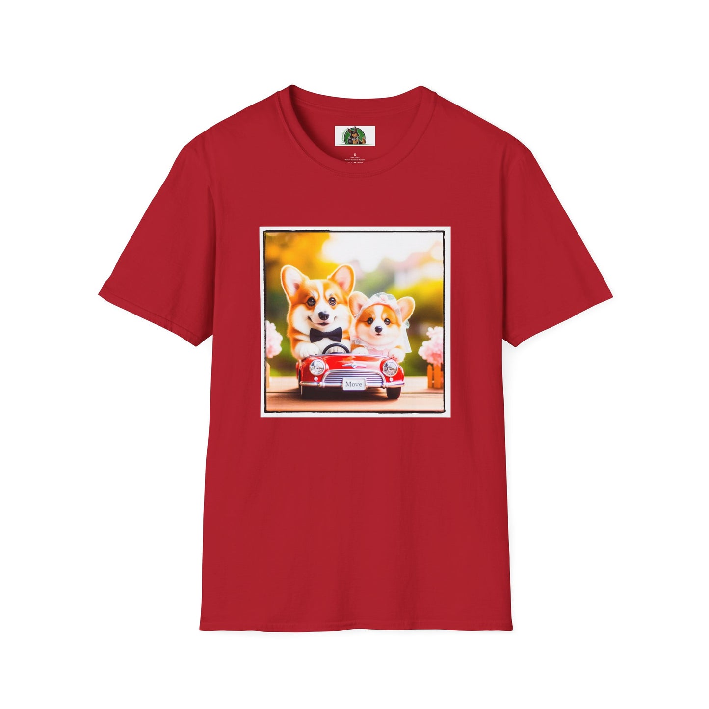 Wacky Pembroke Welsh Corgi T-Shirt Printify S Cherry Red 