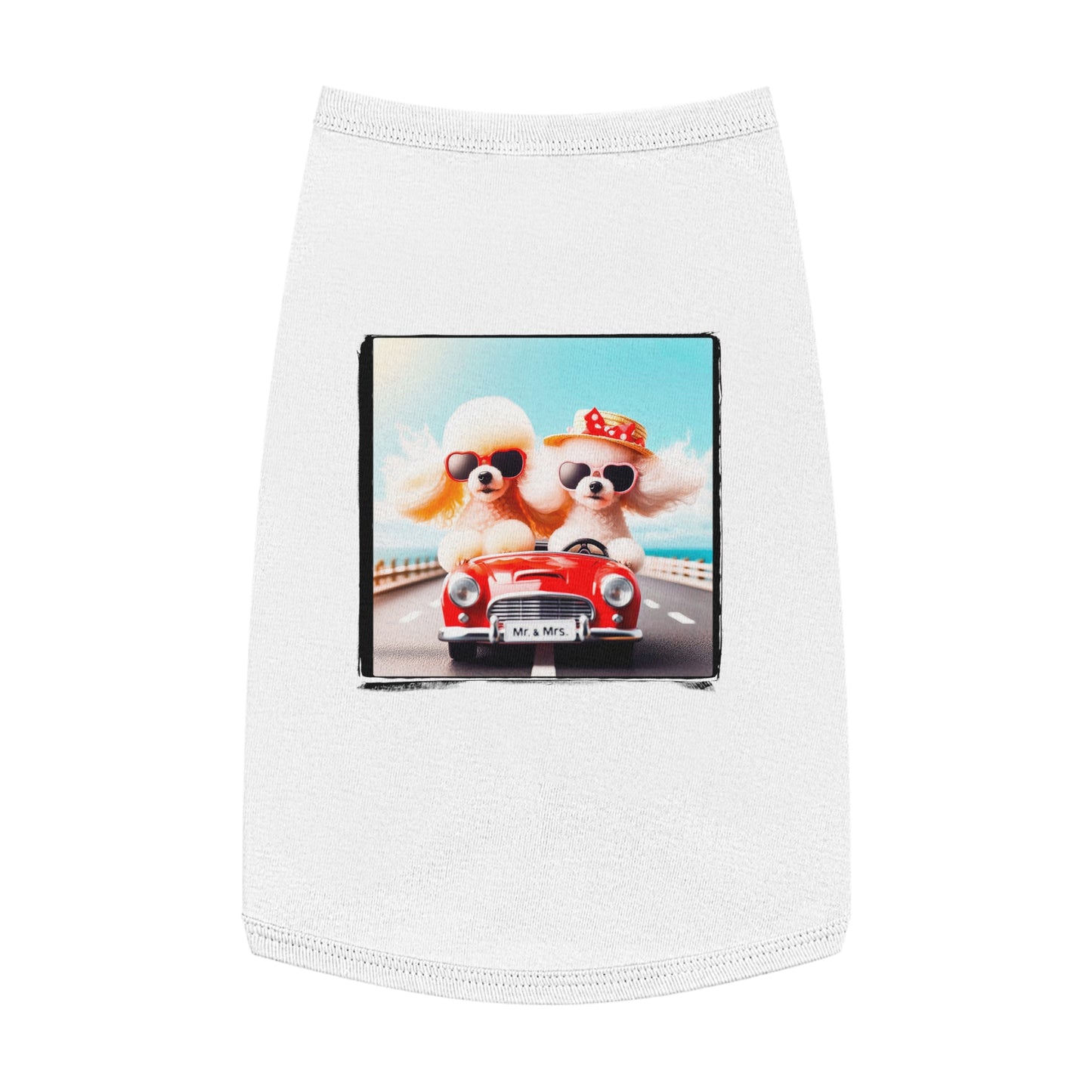 Wacky Pet Tank Top Poodle Pets Printify L White 