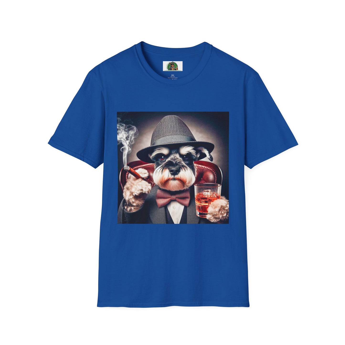 Schnauzer T-Shirt with Miniature Schnauzer Design T-Shirt Printify XS Royal 