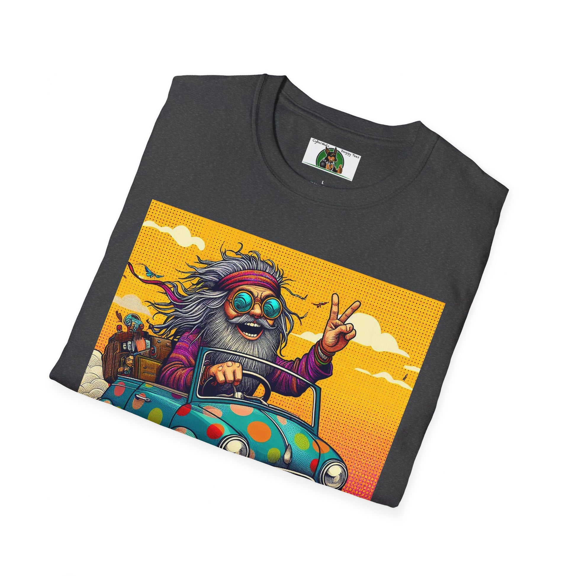 Wacky Dude in a Little Car T-Shirt Printify   