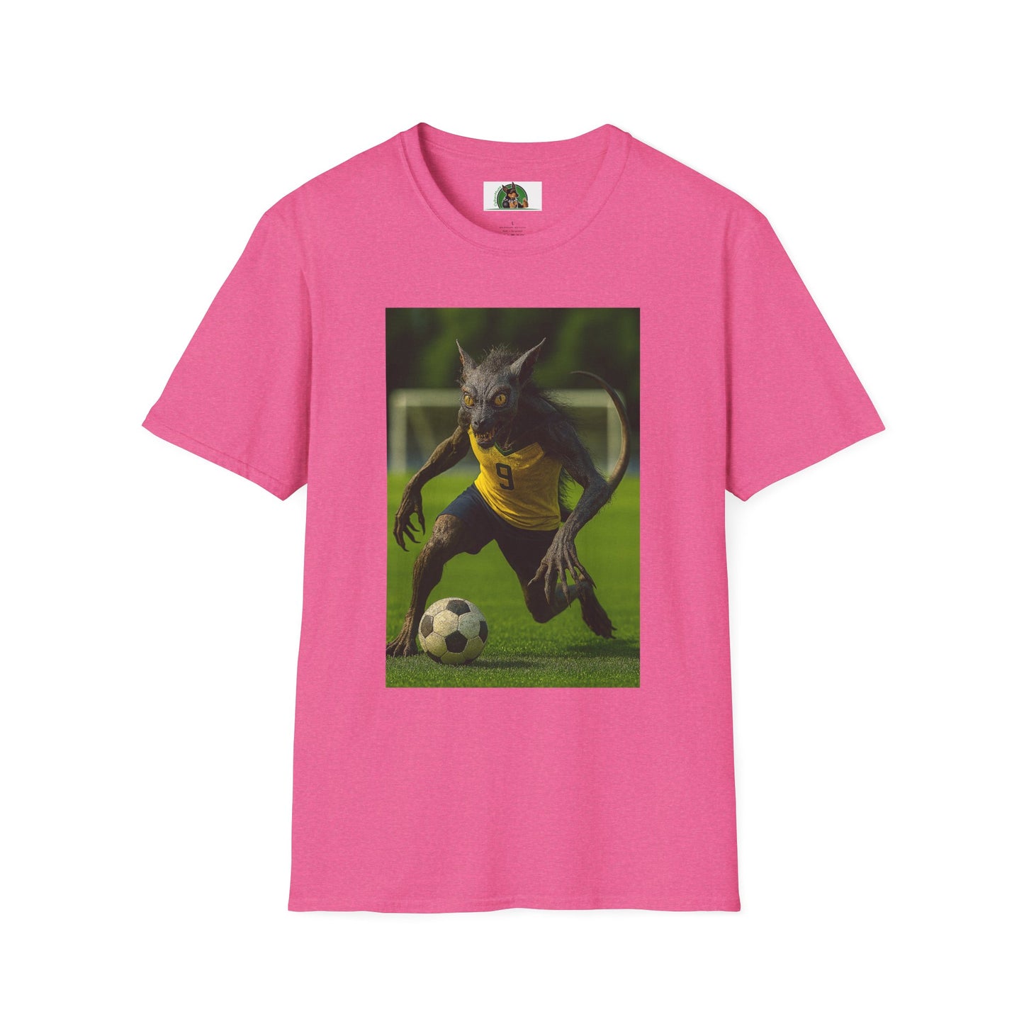 Chupacabra Soccer T-Shirt Sports T-Shirt Printify Heather Heliconia S