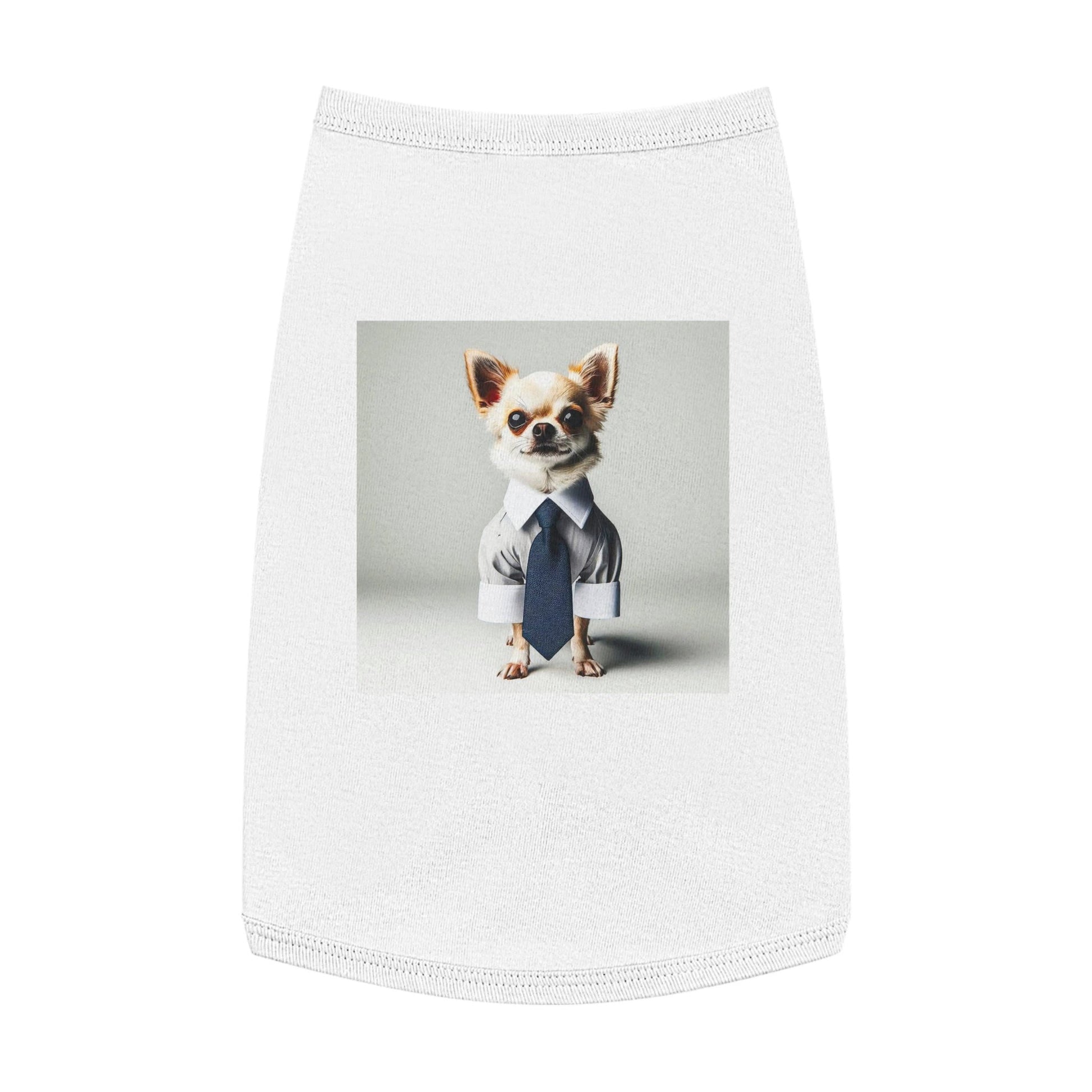 Chihuahua Pet Tank Top Lightweight Dog Shirt for Small Breeds Cute Chi Pup Apparel Pets Printify L White