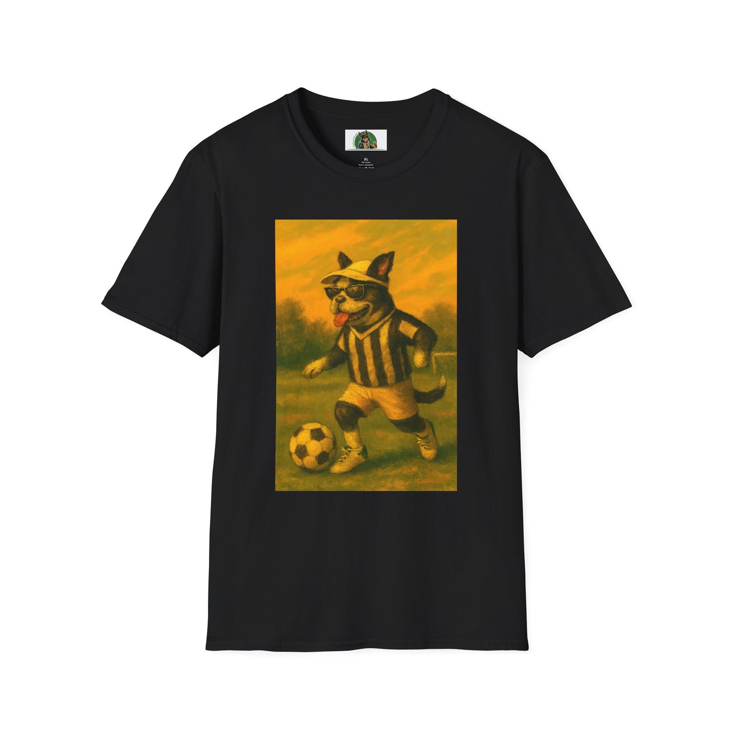 Sports Soccer Boston Terrier T-Shirt T-Shirt Printify Black XS