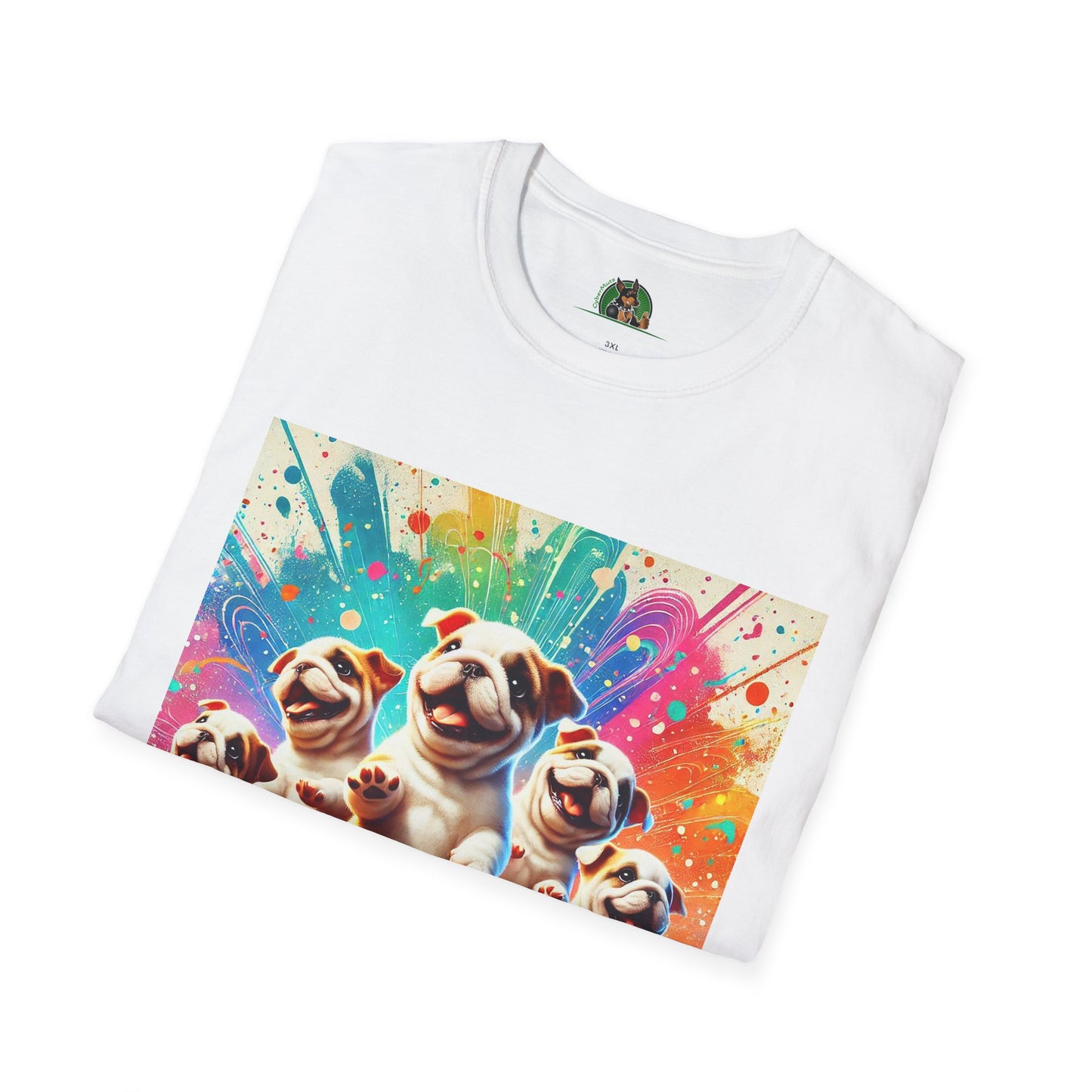 Bulldog Dancing T-Shirt T-Shirt Printify