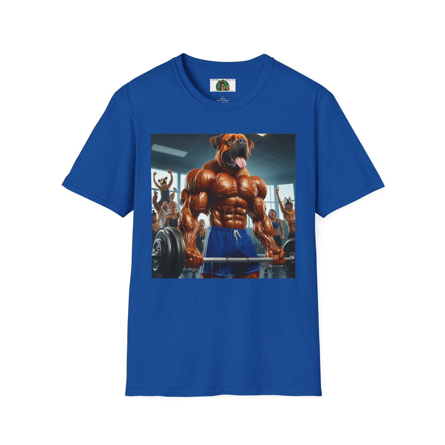 Wacky Muscle Dog T-Shirt Printify Royal S 