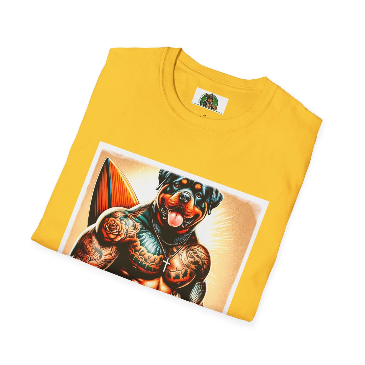 Rottweiler muscles surfer