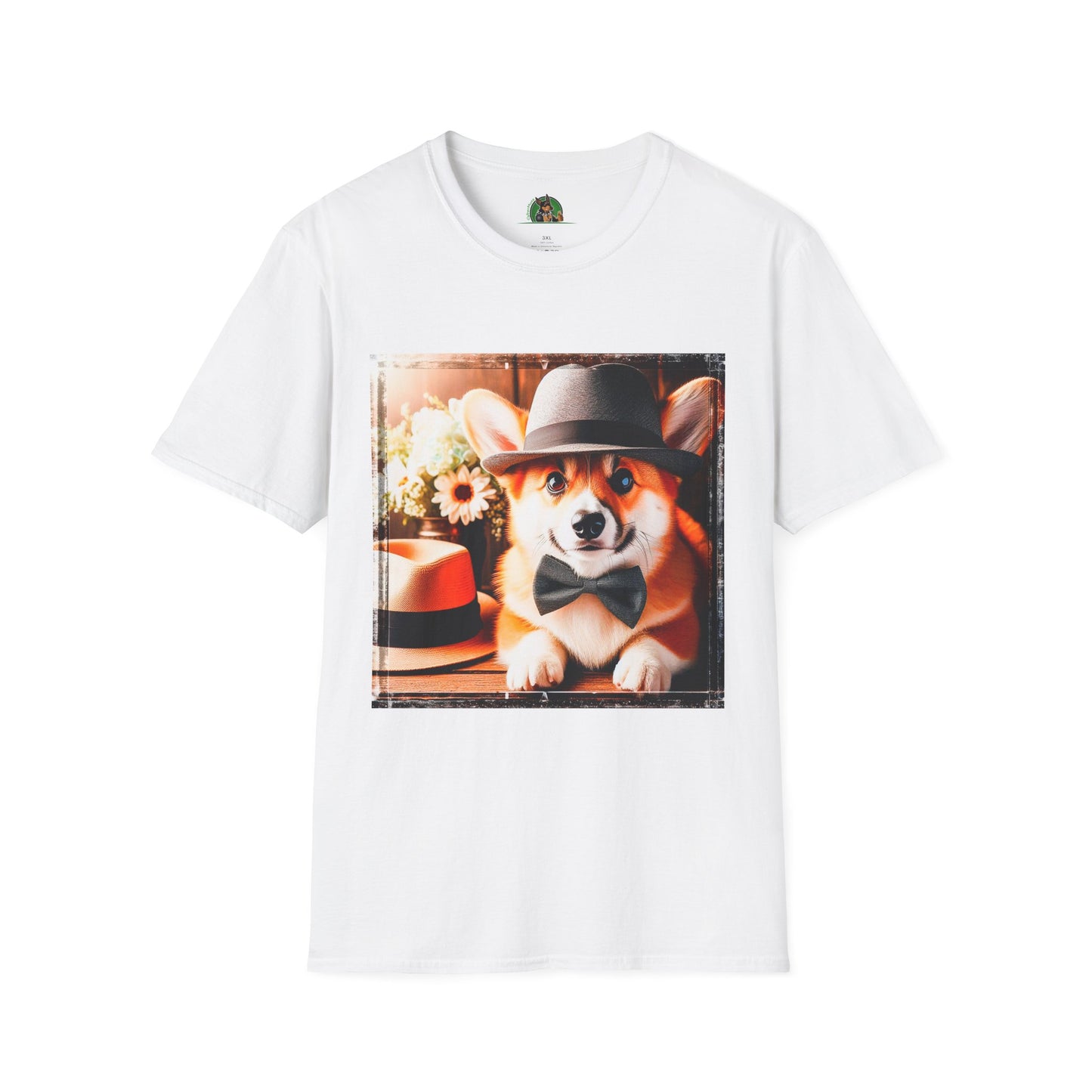 Pembroke Welsh Corgi top hat shirt T-Shirt Printify XS White