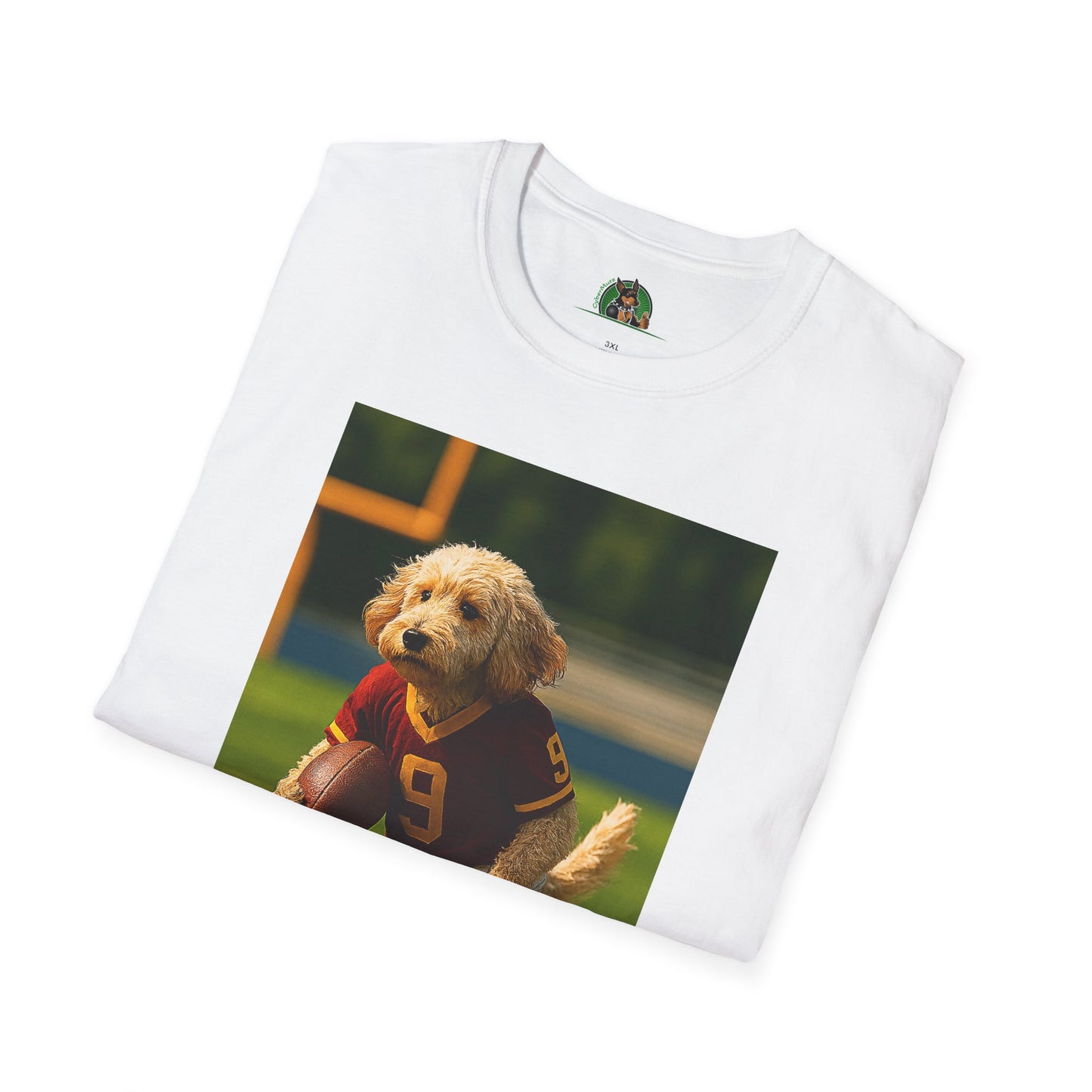 Sports Cockerpoo Football T-Shirt T-Shirt Printify