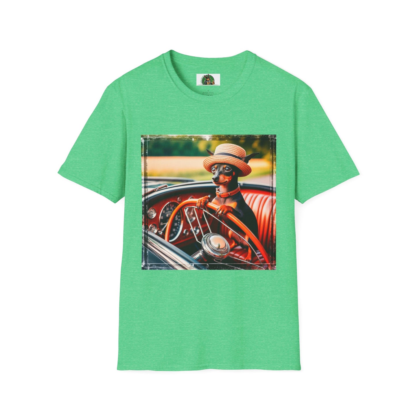 Wacky Min Pin T-Shirt T-Shirt Printify S Heather Irish Green 