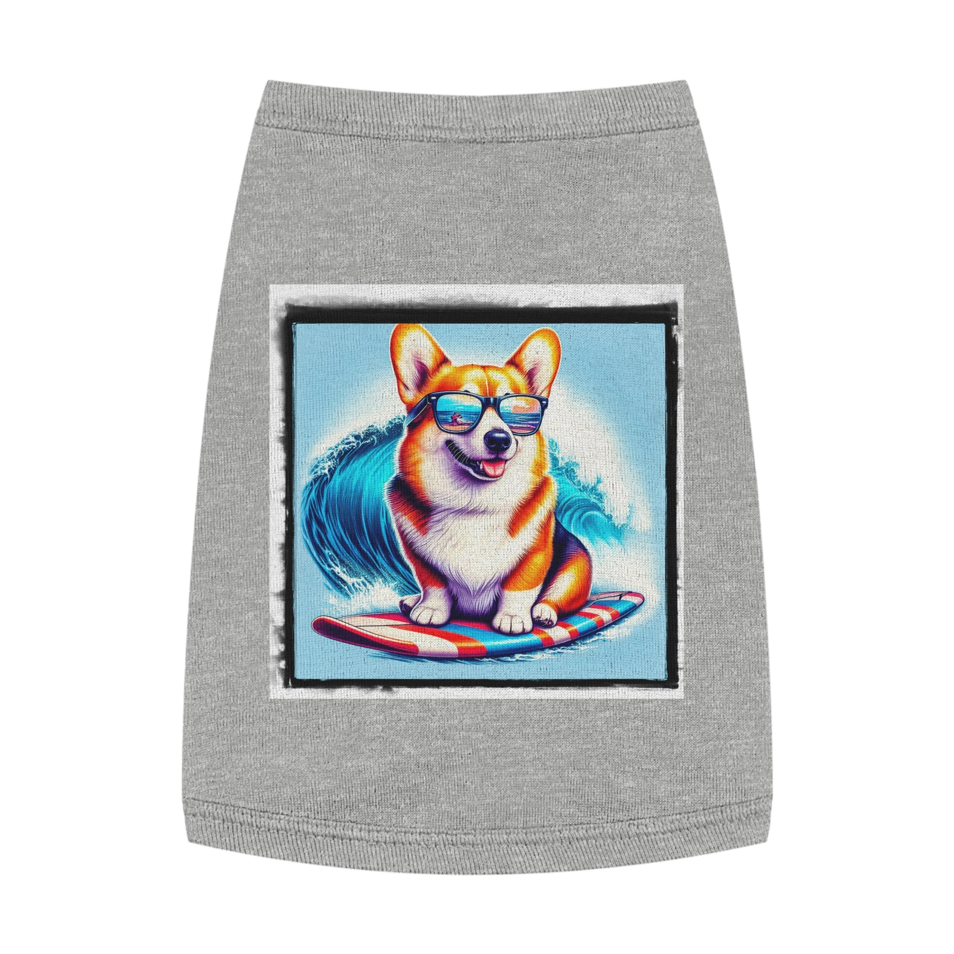 Pembroke Welsh Corgi Hawaiian surfer shirt Pets Printify M Heather