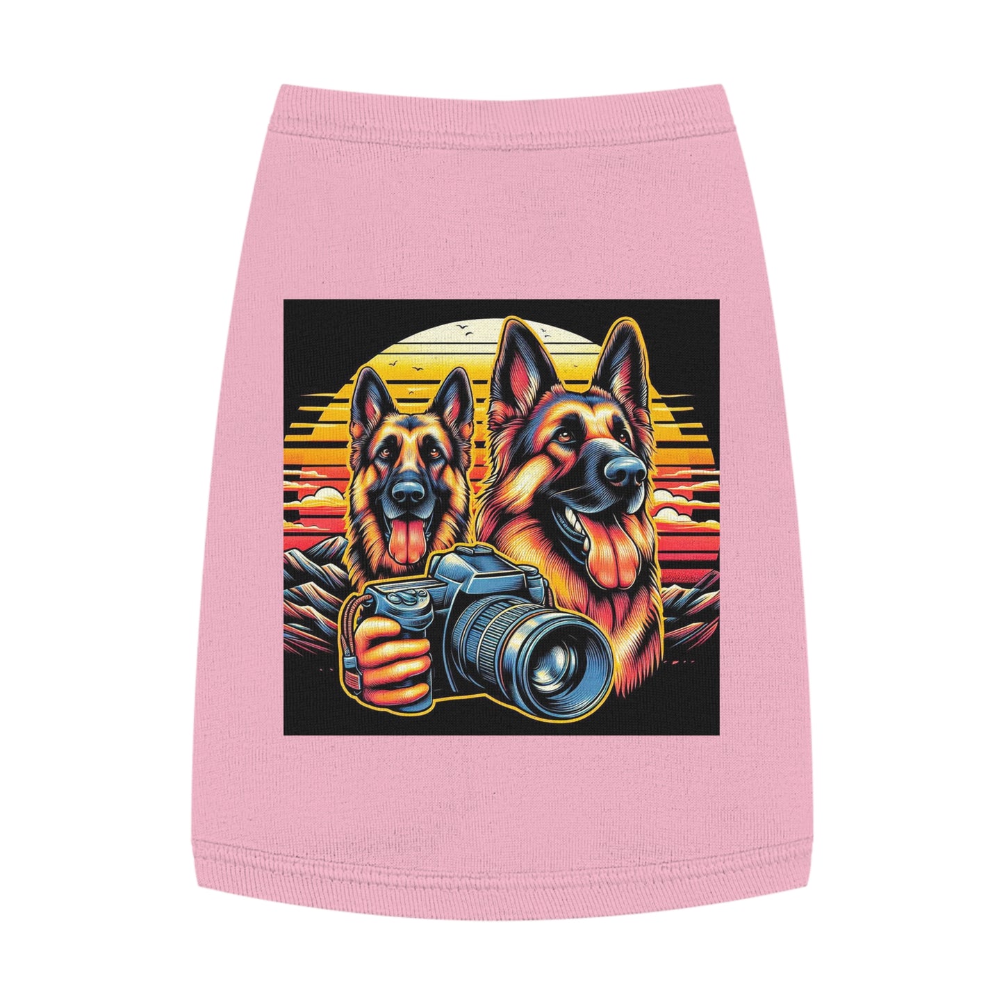 Pet Tank Top German Shepherd Pets Printify M Pink 