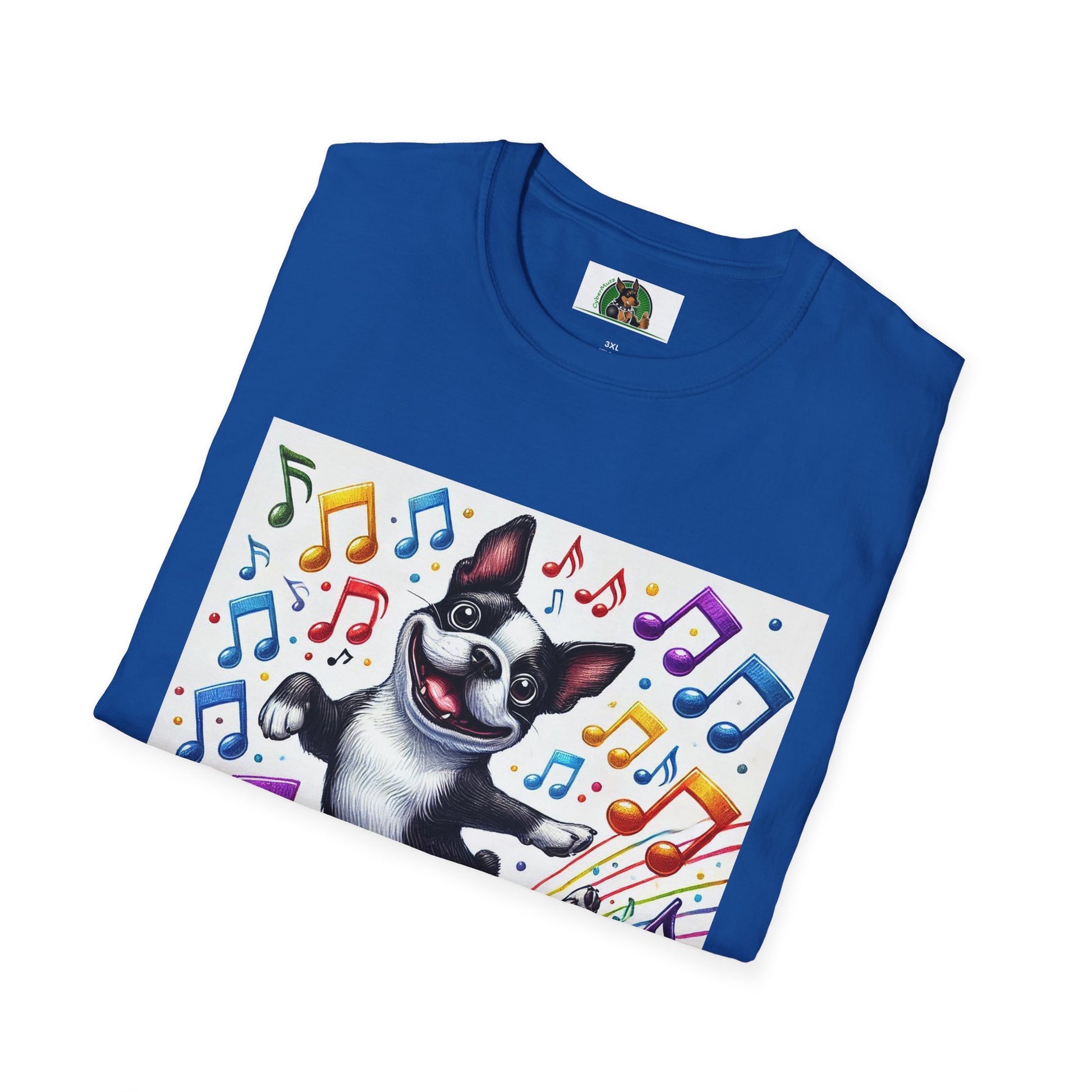 Boston Terrier Dancing Dog T-Shirt T-Shirt Printify