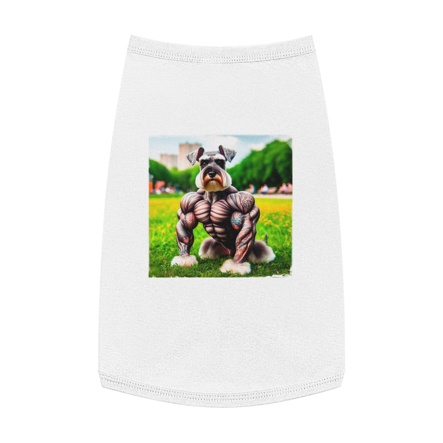 Pet Tank Top Miniature Schnauzer Pets Printify L White 