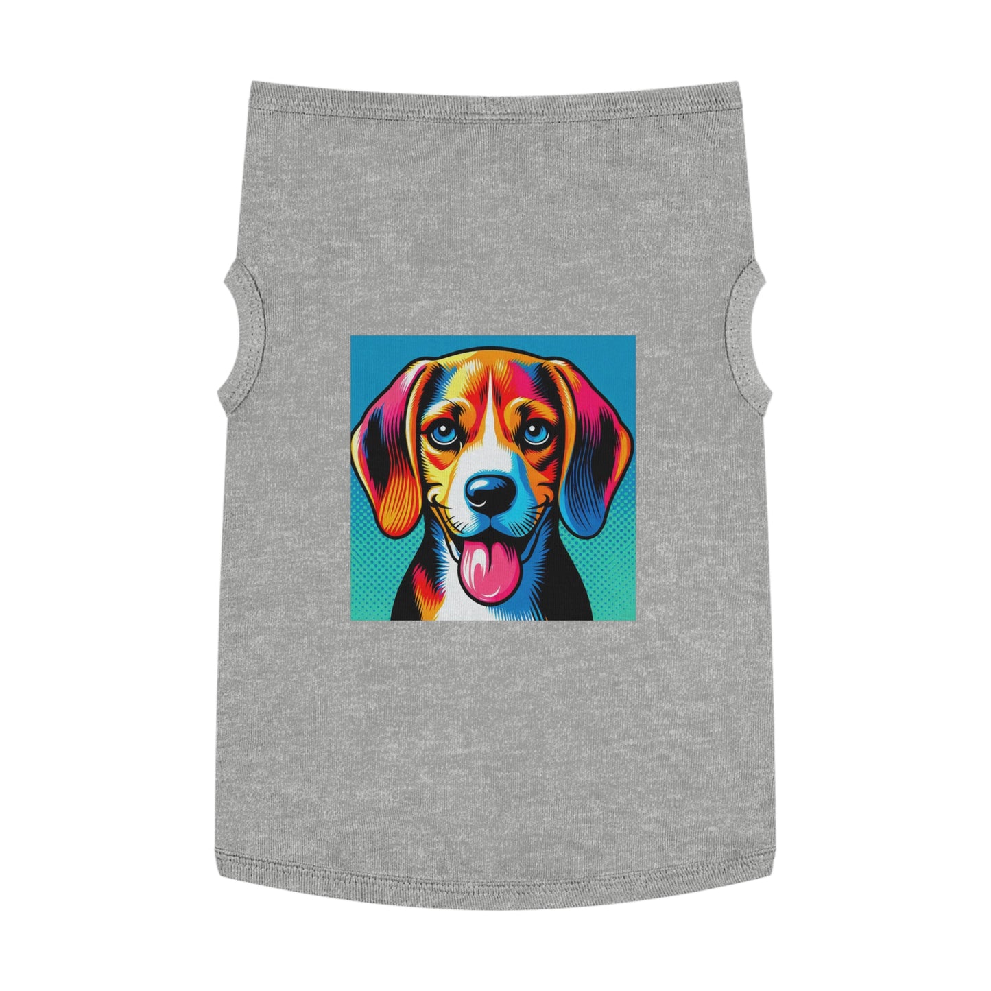 Pet Tank Top Beagle Colorful Dog Pets Printify XL Heather 