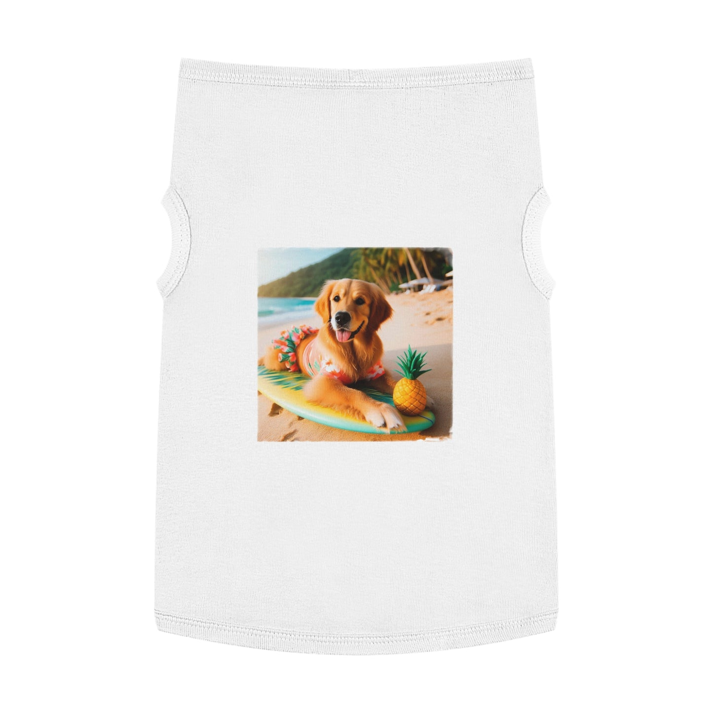 Golden Retriever pet tank top Pets Printify XL White 