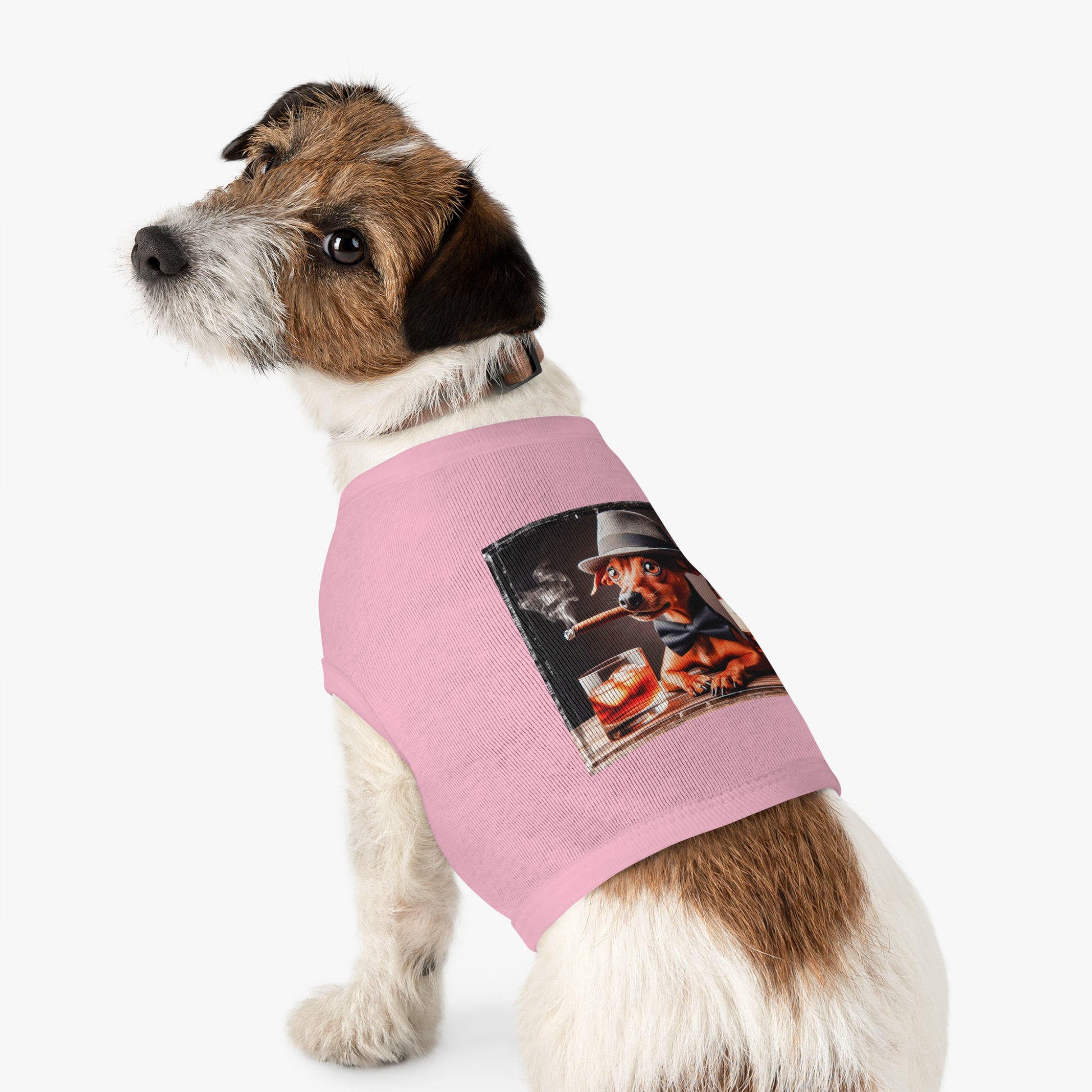 Min Pin Tank Tops puppy smoking Pets Printify