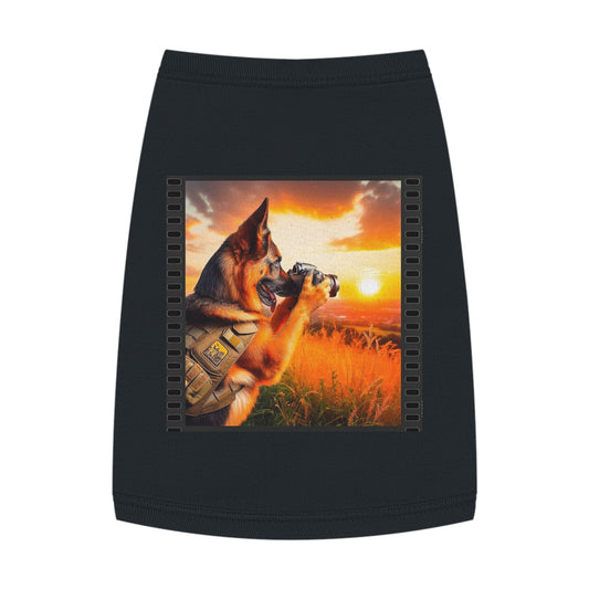 German Shepherd photographer shirt Pets Printify M Black